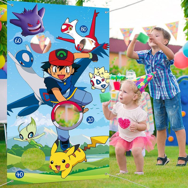 Pokemon Party Throw Game | Enjoy Fun & Engaging Activity with Durable Cloth Material | Spacious 137x73cm Banner Size for Children's Parties & Pokemon Events, Fosters Interactive & Competitive Play